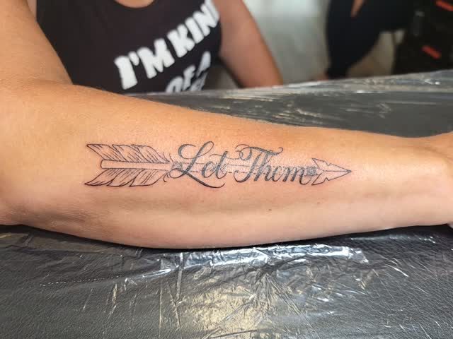 Let Them script tattoo