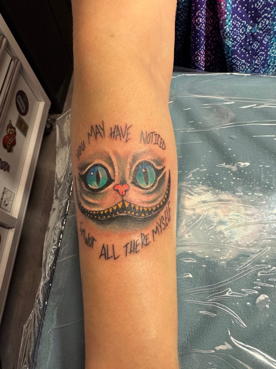 Cheshire cat tattoo